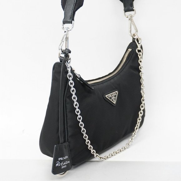 Prada Shoulder Bag Nylon Black Women's P1045439 - Picture 2 of 10